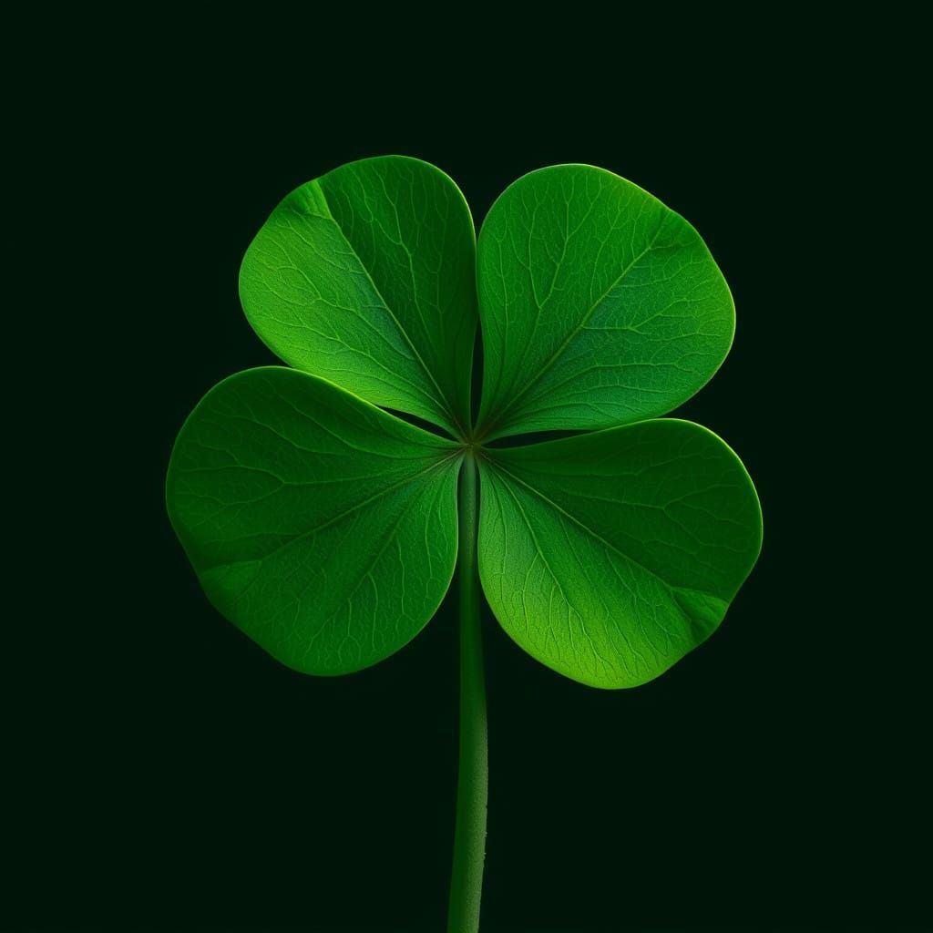 Hyper-Realistic Shamrock in Deep Green