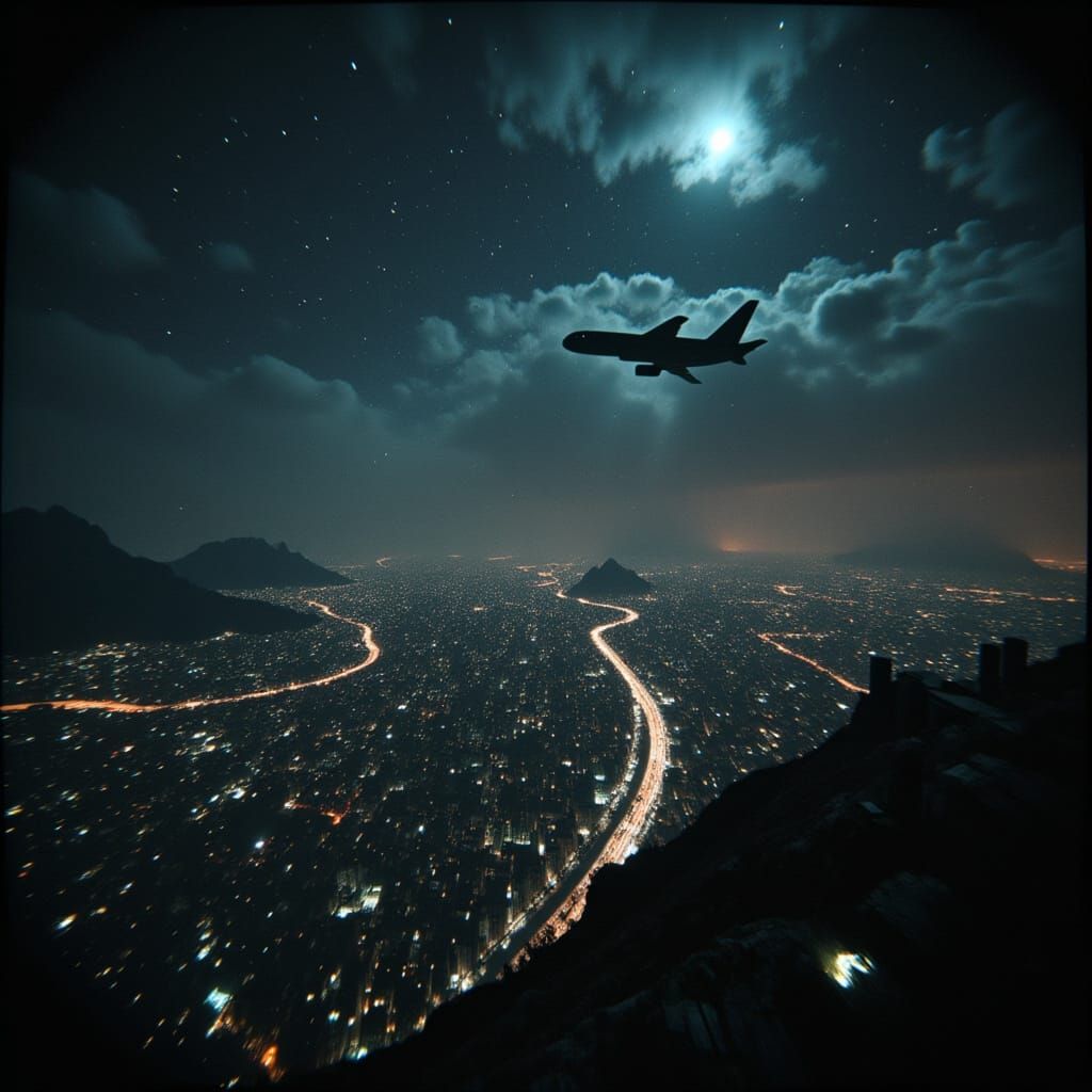 Global light pollution map emerging through atmospheric veil...