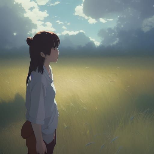 Girl Torn Apart: Studio Ghibli Anime Art