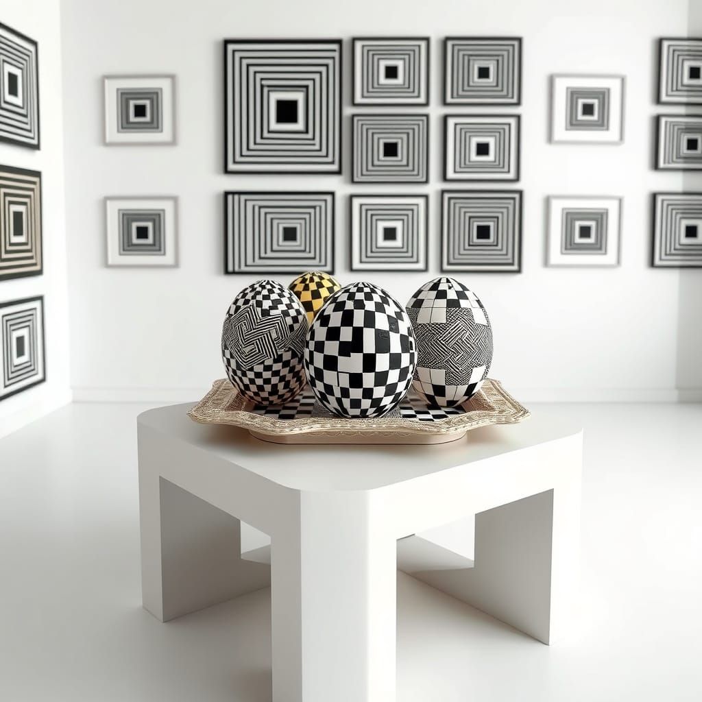 Easter Eggs in Geometric Abstraction Style