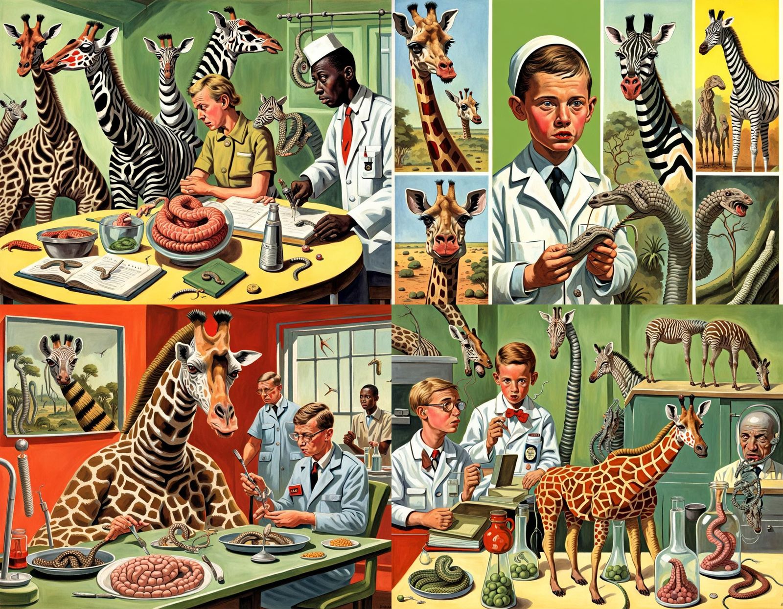 Bizarre African Laboratory in Ladybird Style