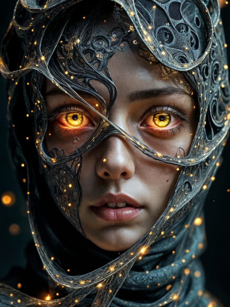 Ethereal Face of Light and Ash