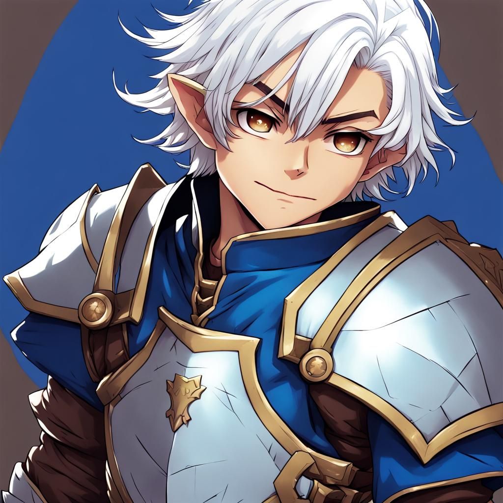 Anime Halfling Rogue with Blue Armor