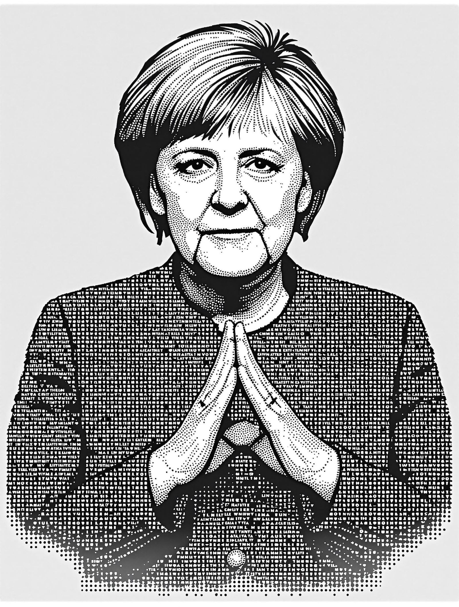 Politician Portrayed in Intricate ASCII Art