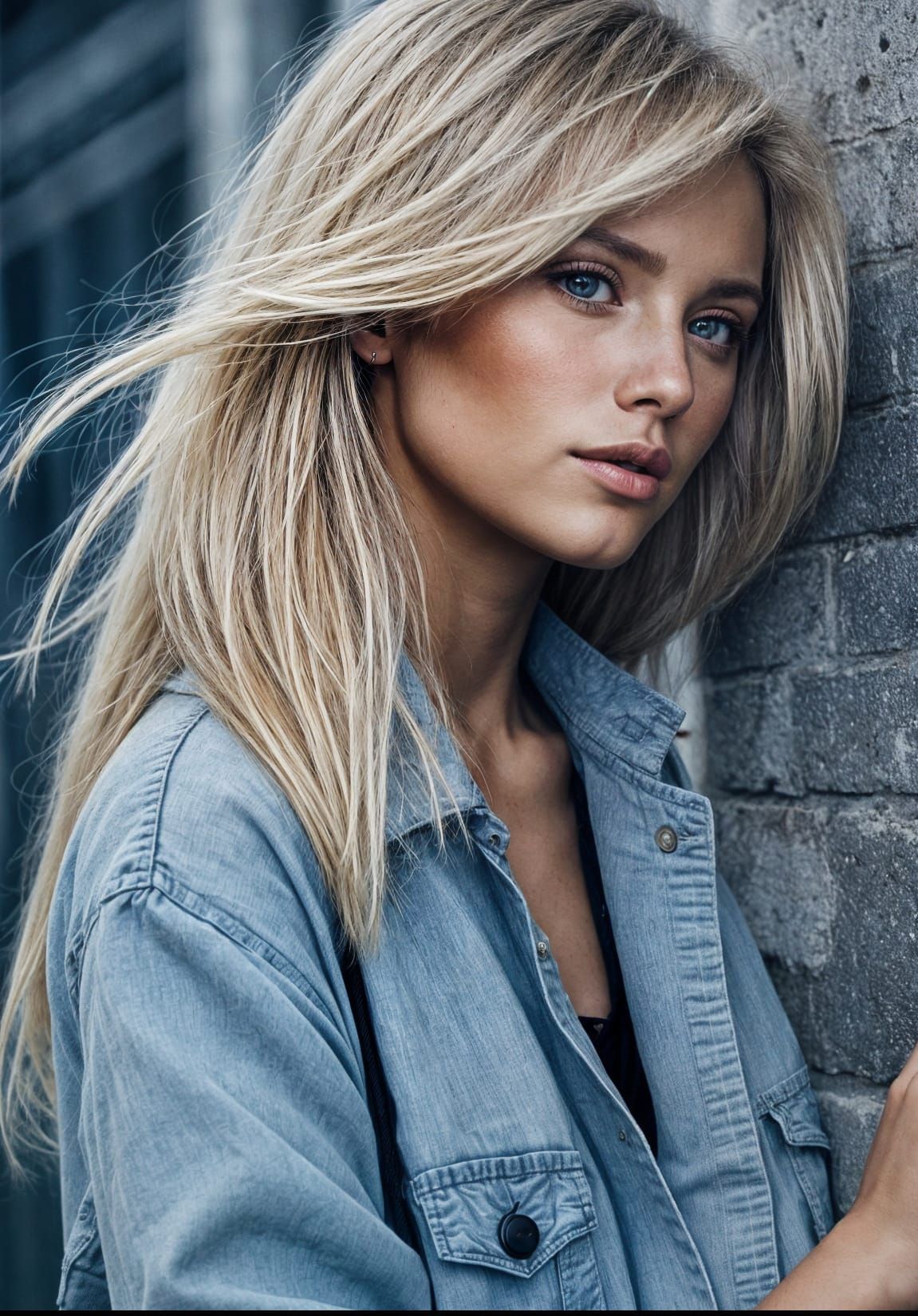 Portrait of a Beautiful Blonde Woman