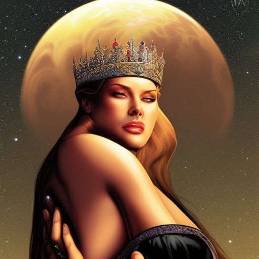 Queen in Comic Book Art Style