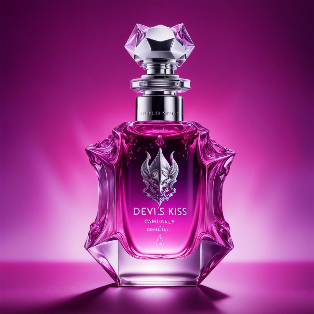 Magenta Perfume in Crystal Bottle: Splash Art