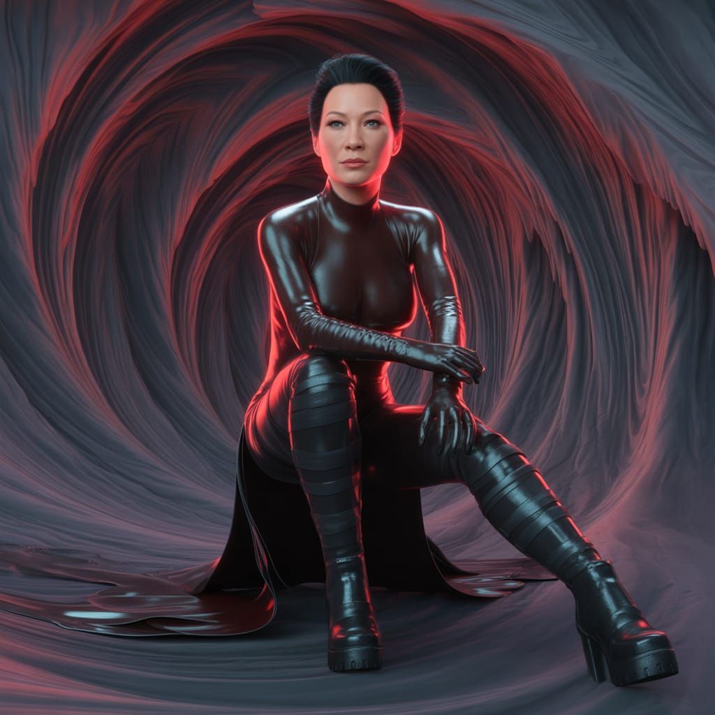 Lucy Liu as the Queen of Taboo in Dramatic Portrait