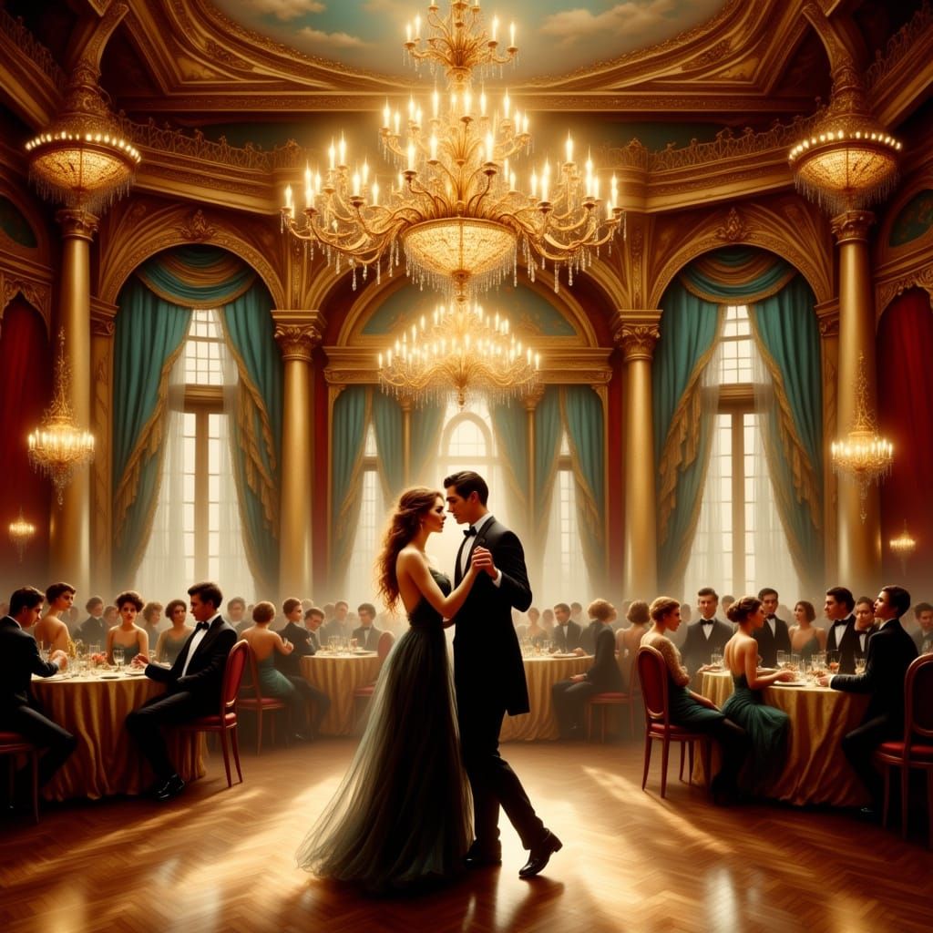 1920s Ballroom Dance in Art Deco Style