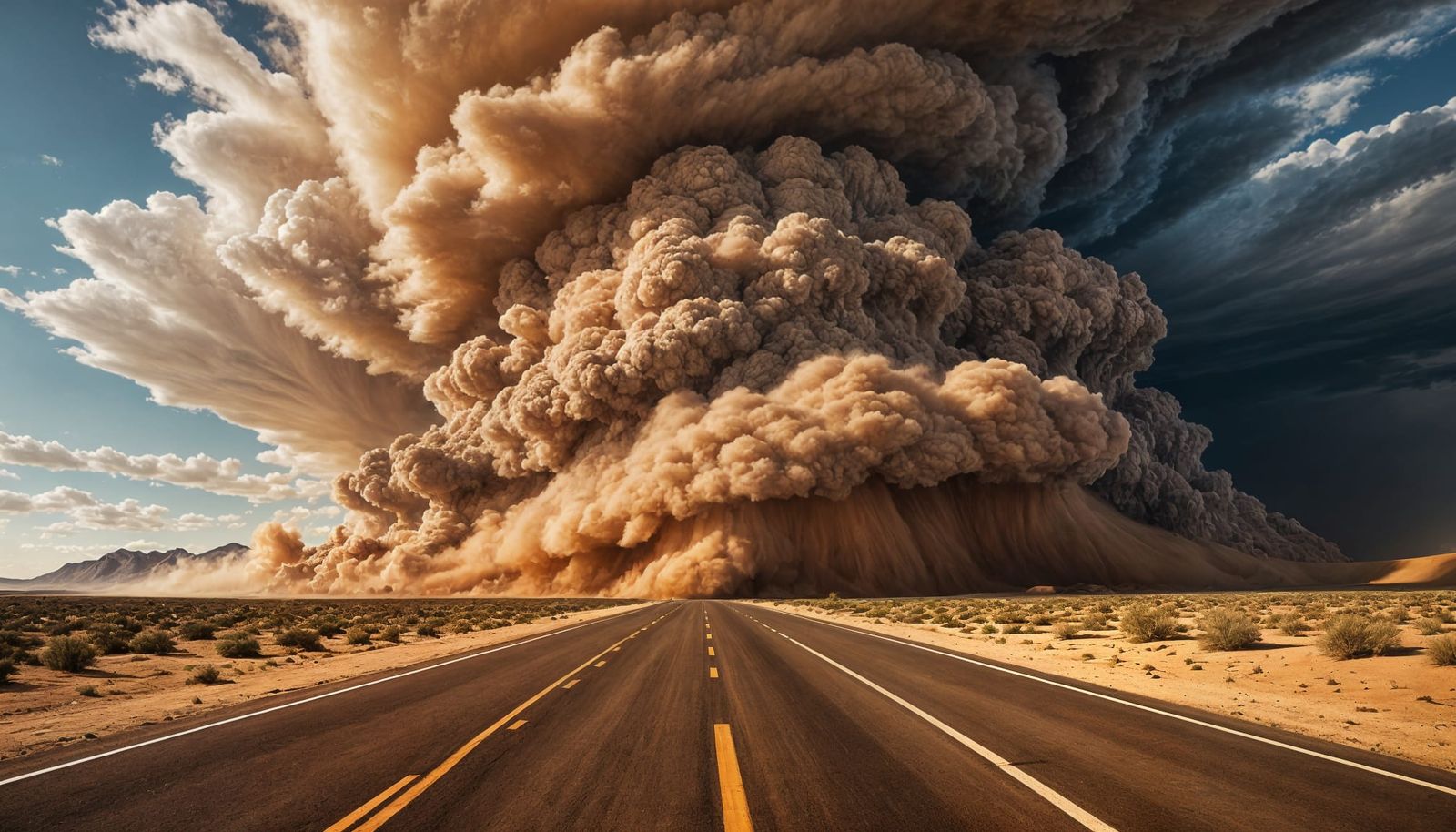 Sandstorm Sweeps Southwestern US in Painterly Style