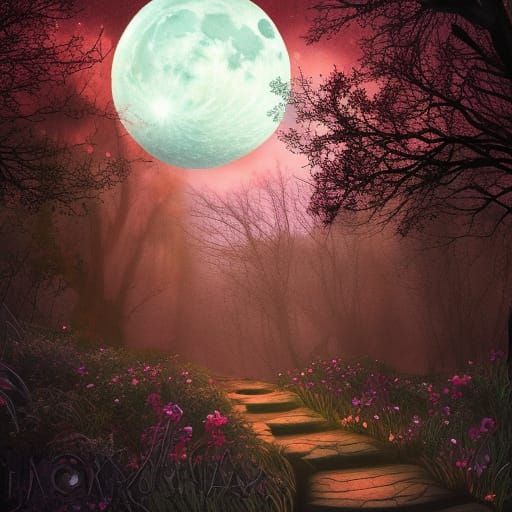 Magical Moonlit Hiking Trail in Fairycore Style
