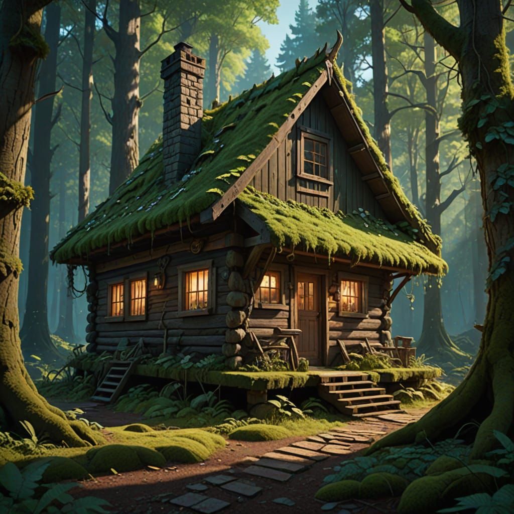 Mystical Forest Hideaway in Whimsical Woodland Style