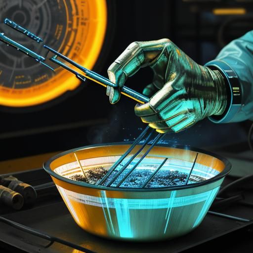 Actinium Metal in Geigeresque Surrealism Style