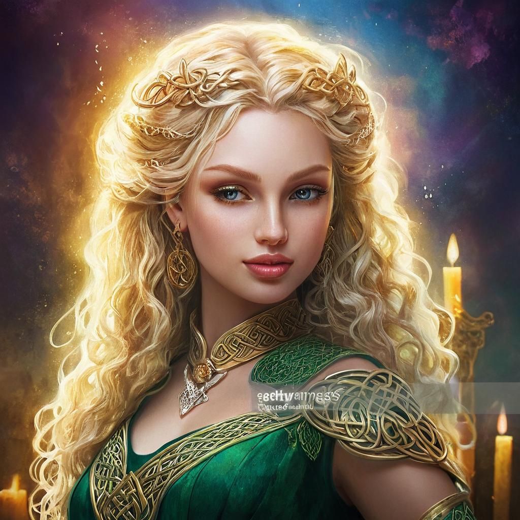 Celtic Woman Portrait in Fantasy Style