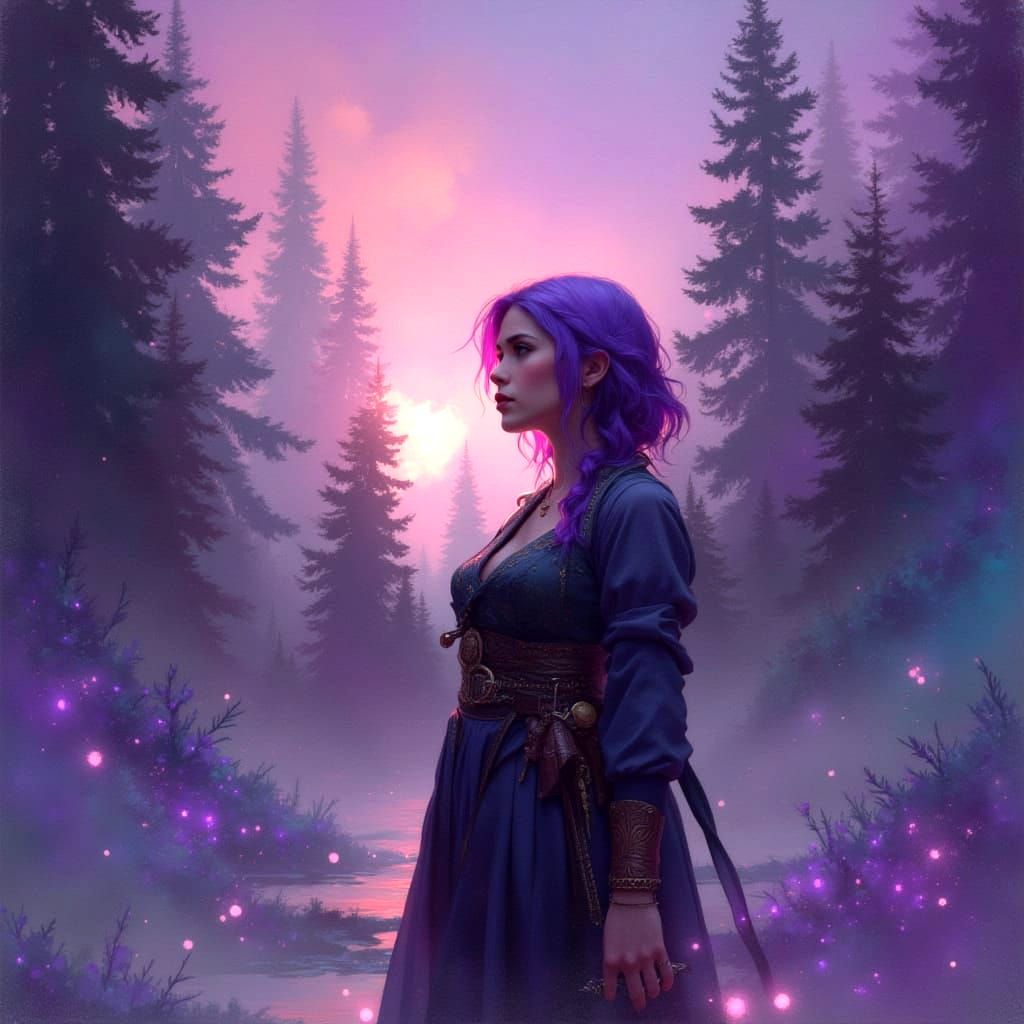 Abstract Watercolor Art in Vibrant Indigo