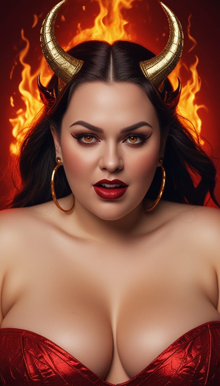 Devil Woman in Hyper-Realistic Digital Art