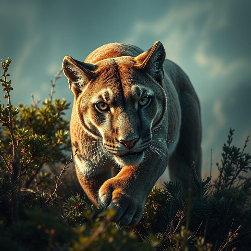 Mountain Lion Emerges in Epic Cinematic Style