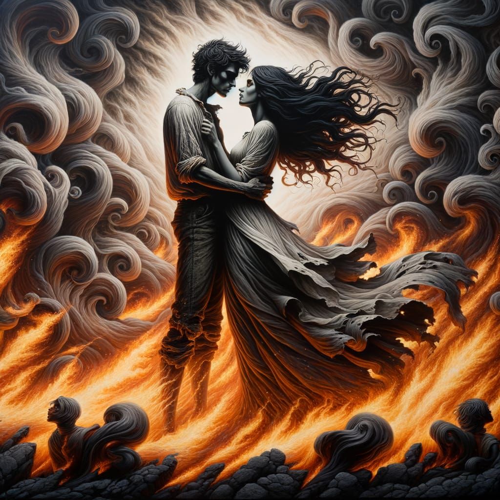 Tragic Love in Tormented Flames