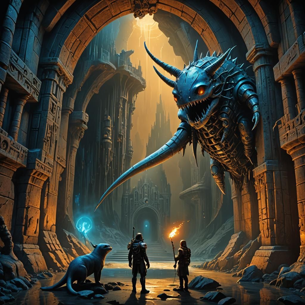 Narwhal Stoat at Darkwater Catacombs Entrance