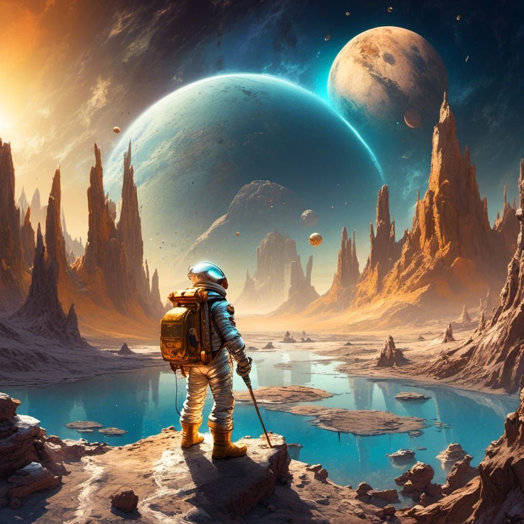 Scrooge McDuck Prospecting on a Saturn Moon