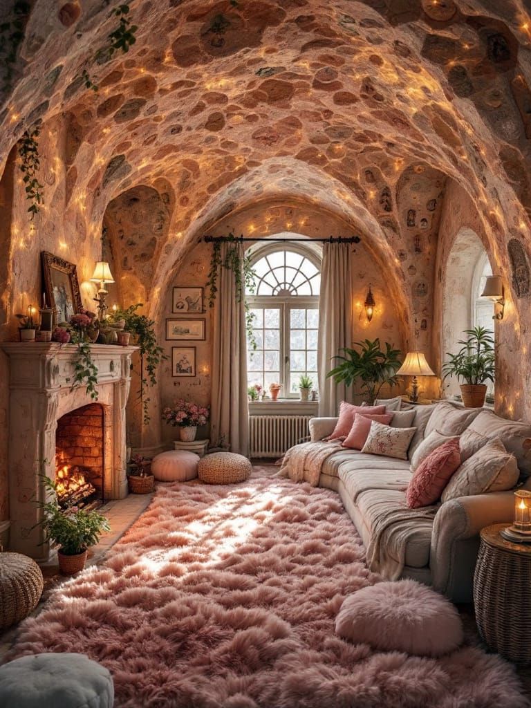 Shabby Chic Speleothem with Rosequartz Collage