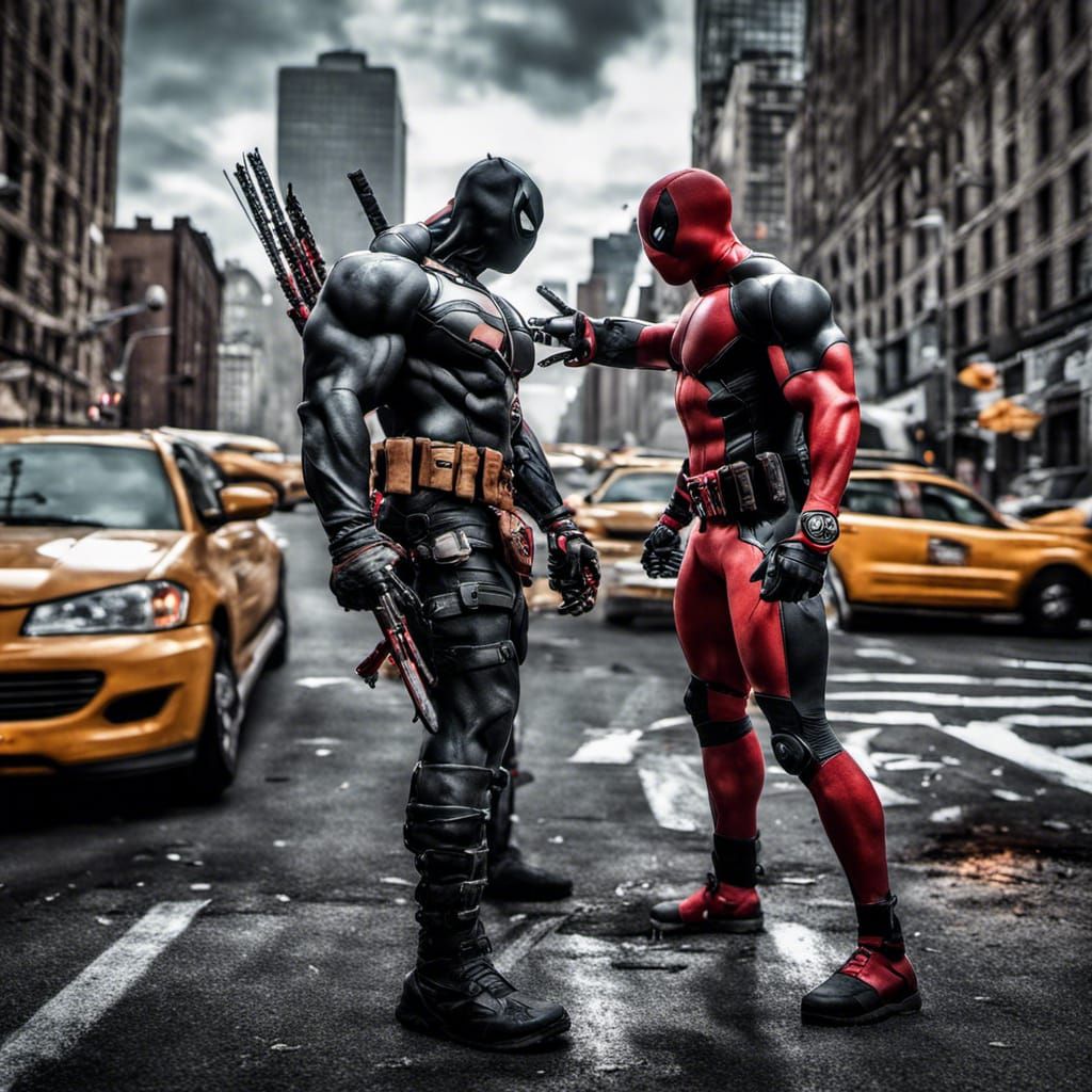 Dead Pool vs Venom in Manhattan Showdown