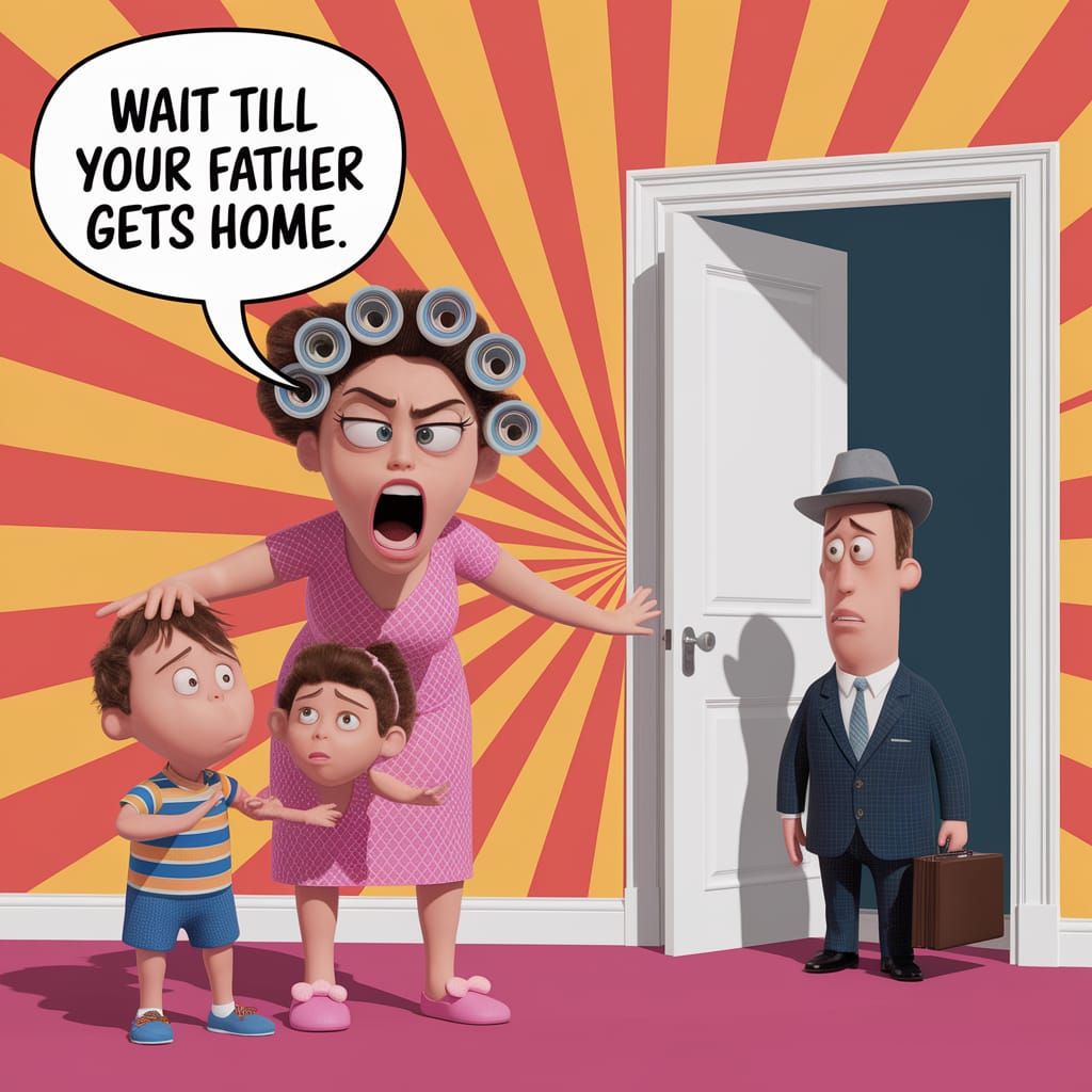 A comic scene, cartoon in style of Friz Freleng, Chuck Jones...