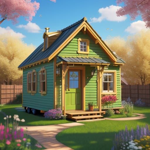 Whimsical Tiny Home in a Sunny Meadow