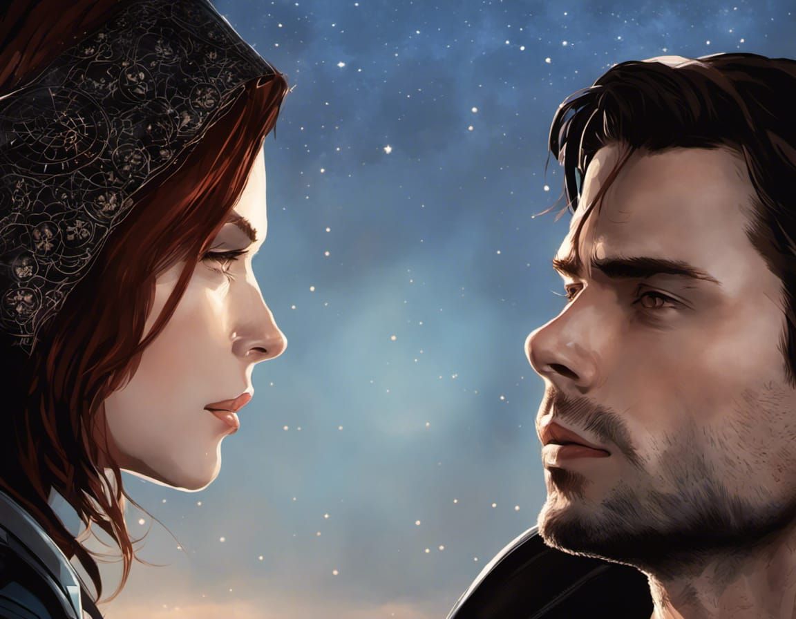Bucky Barnes and Natasha Romanov Stargazing
