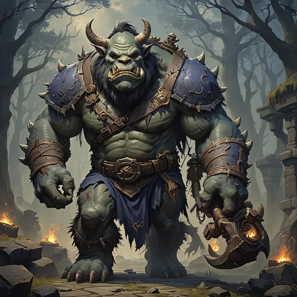 Dusk Ogre Generated by AI