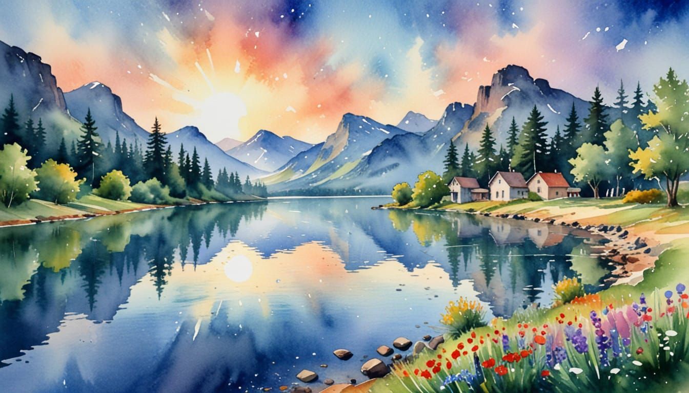 Watercolor Masterpiece of Serenity