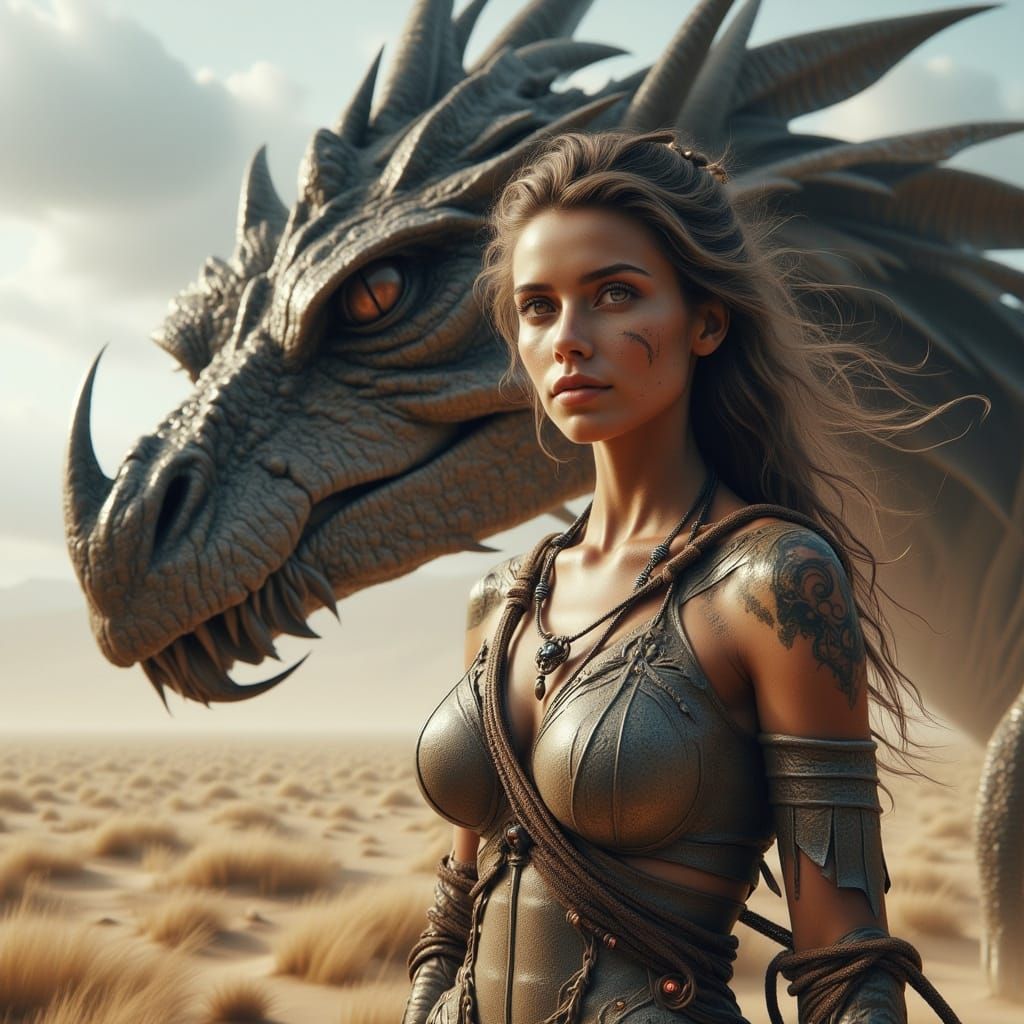 Ethereal Desert Goddess in Dragonrider Regalia