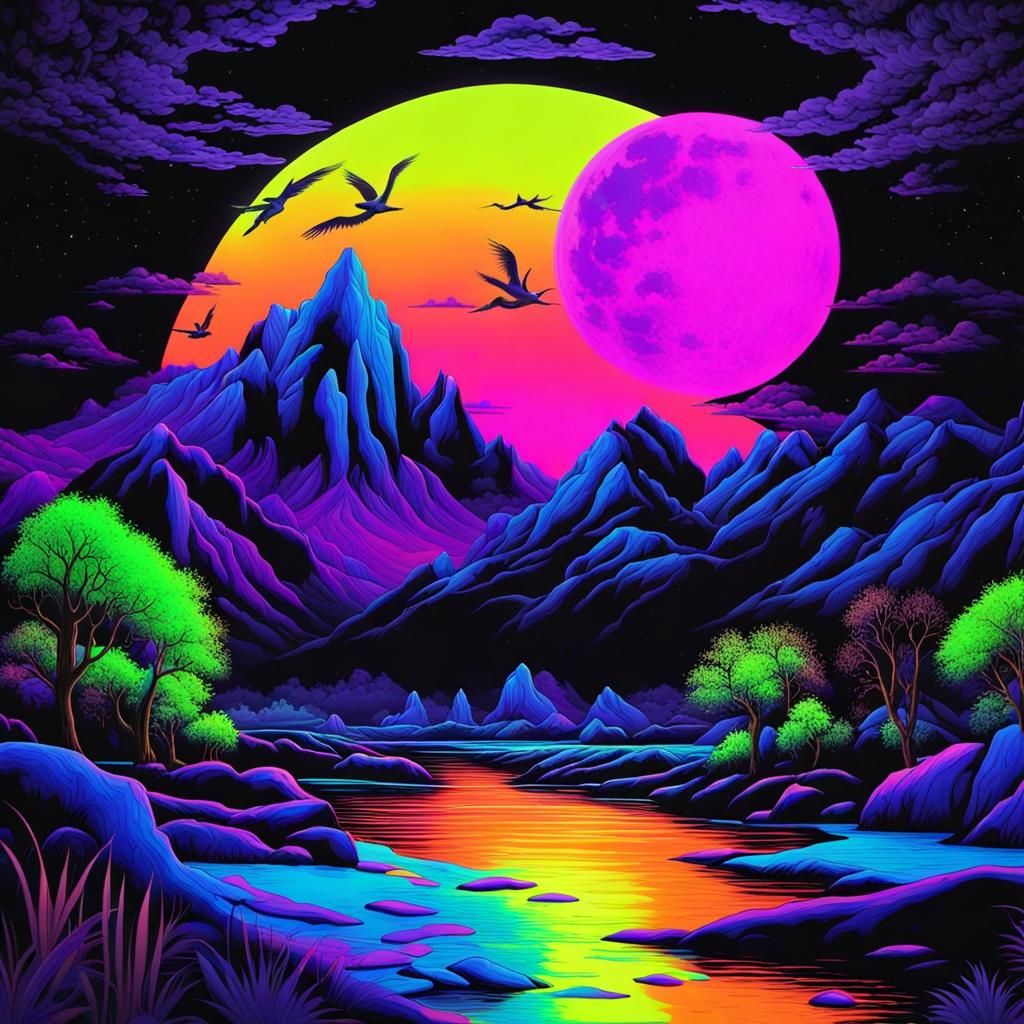 Stunning Black Light Art in Unreal Engine 5