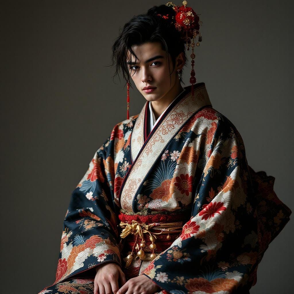 Gay Man in Geisha Attire, Murakami Style