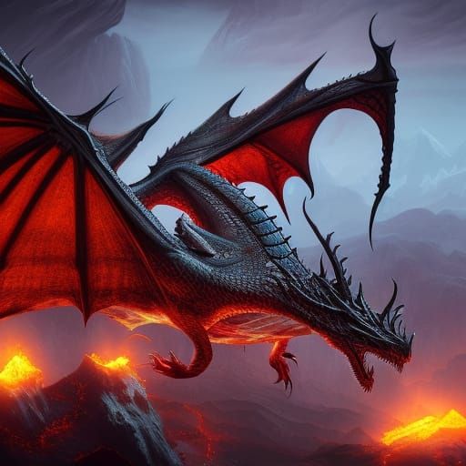 Fantastical Dragons in Detailed Matte Painting