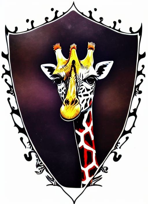 Surreal Giraffe Zebra Hybrid in Sharp Detail