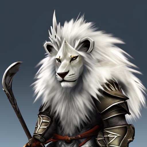 Epic Charr Guardian with Two-Handed Sword