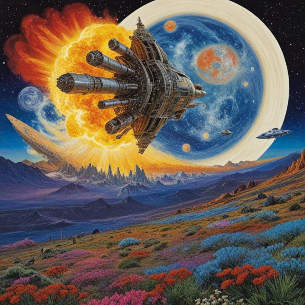 Cosmic Hillbilly Masterpiece: Explosive Moonlit Realism
