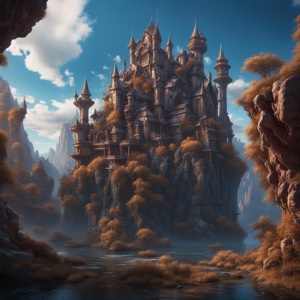 Detailed Matte Painting of Mr. Bluesky in Fantasy Art