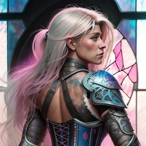 Dark Warrior Princess in Enchanted Forest