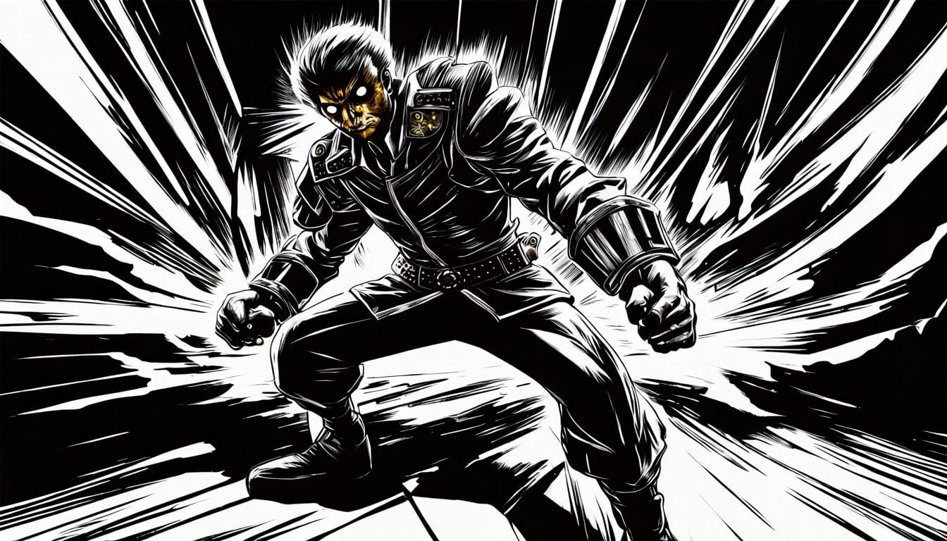 Eren Yeager in Intense Battle Stance