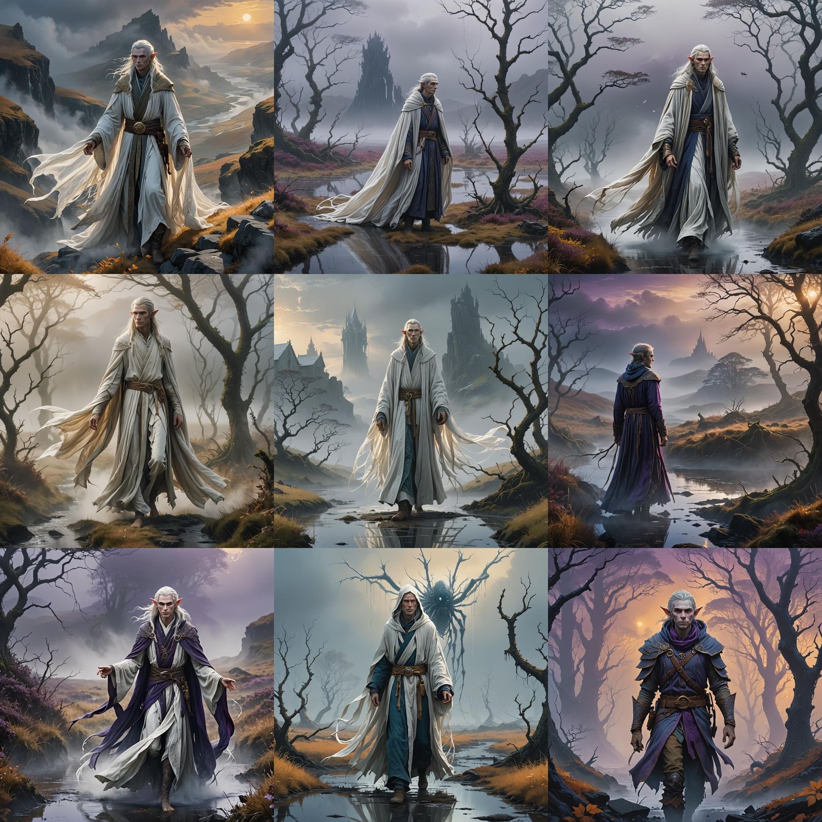 Ethereal Elf Emerges in Mystical Orkney Landscape