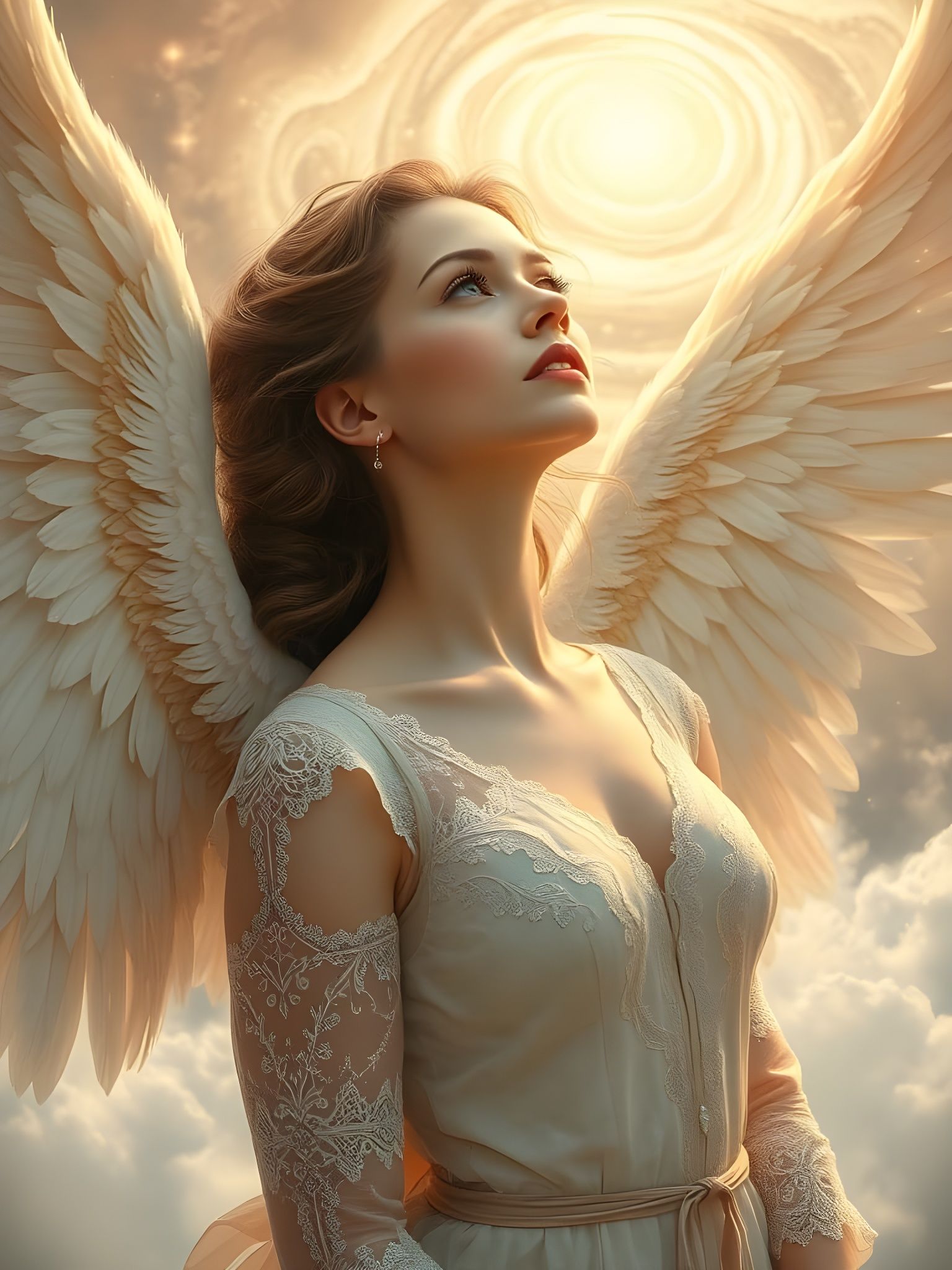 Ethereal Heavenly Portrait in Soft Focus