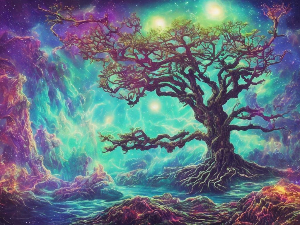 Cosmic Tree Levitation with Spherical Worlds