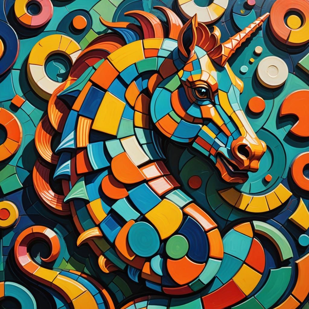 Cubist Chewing Gum Hippocampus Close-up