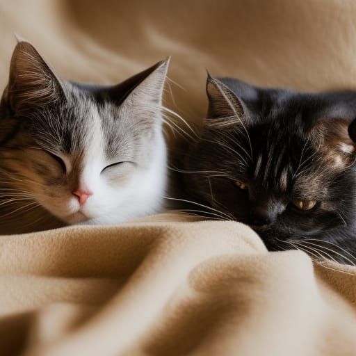 Content Cats Napping in Natural Light
