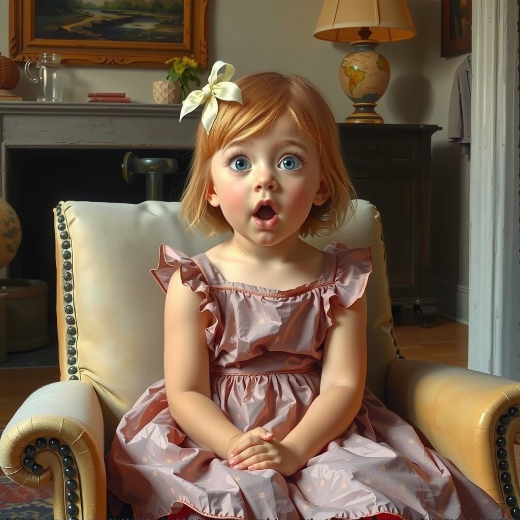 Surprised little girl