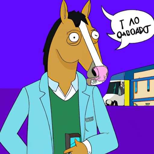 Bojack Horseman in Quintel Comic Art Style
