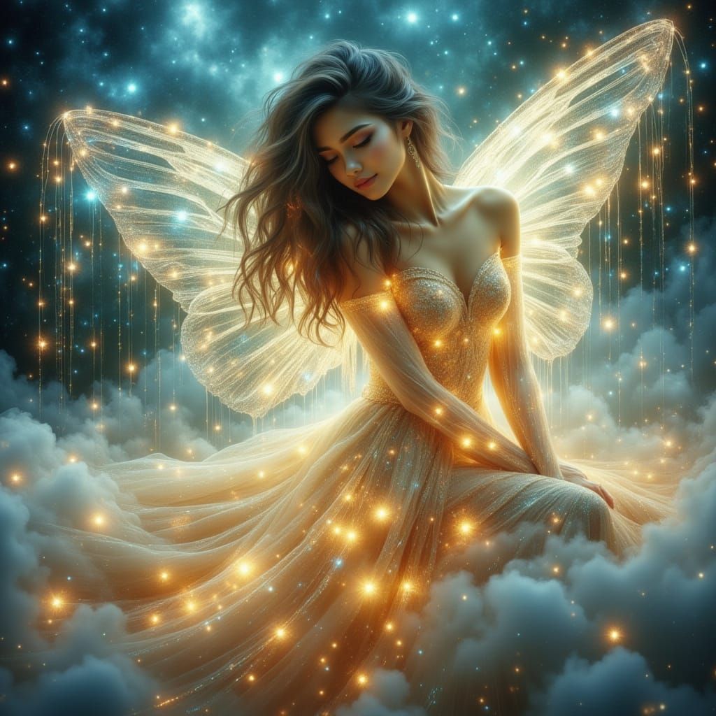 Ethereal Fairy Dream Weaver in Ash Thorp Style