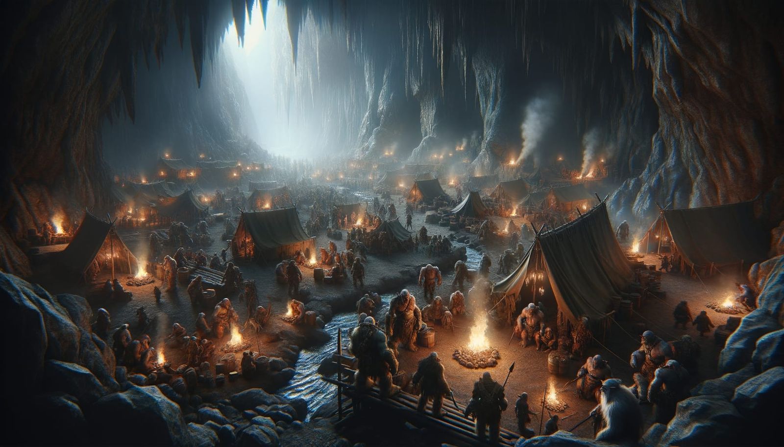 Orcs and Goblins Camp in Vast Cave